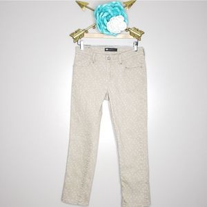 Levi's Mid Rise Skinny Spotted Cream Jeans Sz 27